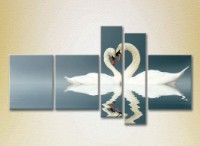 Pictură Rainbow Polyptych Two Swans 03 (2224624) imaginea #1 — magazin online Desire.md