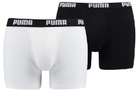 Сhiloţi pentru bărbați Puma Basic Boxer 2P White/Black L