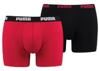 Сhiloţi pentru bărbați Puma Basic Boxer 2P Red/Black L