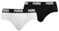 Сhiloţi pentru bărbați Puma Basic Brief 2P White/Black S