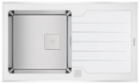 Кухонная мойка Teka Diamond RS15 1B 1D 86 White Inox + Glass White