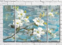 Картина Magic Color White flowers on a Blue background (3572549)