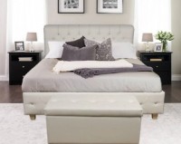 Кровать Alcantara Bianca 160x200 Leather White