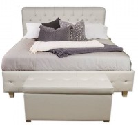 Кровать Alcantara Bianca 180x200 Leather White