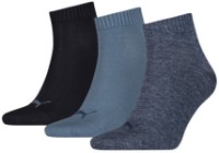Ciorapi pentru bărbați Puma Unisex Quarter Plain 3P Denim Blue 43-46