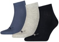 Ciorapi pentru bărbați Puma Unisex Quarter Plain 3P Navy/Gray/Nightshadow Blue 43-46