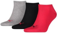 Ciorapi pentru bărbați Puma Unisex Sneaker Plain 3P Black/Red 39-42