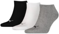Ciorapi pentru bărbați Puma Unisex Sneaker Plain 3P Gray/White/Black 39-42