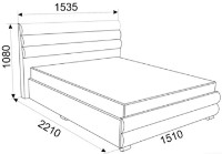 Кровать Ambianta Inter-3 1.4m Grafit