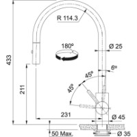 Baterie bucătărie Franke Eos Neo Pull Down Inox (115.0590.045) imaginea #2 — magazin online Desire.md