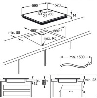 Plită incorporabilă cu inducție Electrolux EIV63440BS