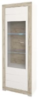 Витрина Sokme Пуеро 1Д Дуб Крафт Серый/Белый Глянец