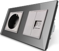 Priză Livolo VL-C7-C1EU/1C-15 Gray