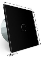 Выключатель Livolo VL-C701-12 Black фото №3 — интернет-магазин Desire.md