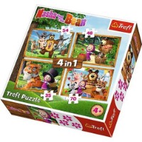 Puzzle Trefl 4in1 Masha and the Bear (34329)