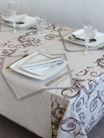 Set de față de masă și șervețele Blakit Cotton 3881 220x150 +12 napkins