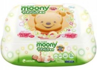 Детские влажные салфетки Moony Wet wipes Moony baby soft container 80pcs