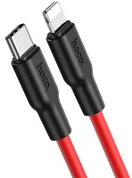 Cablu USB Hoco X21 Plus Lightning Black/Red