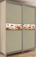 Dulap cu uşi glisante Mobildor-Lux Aron 1100 (3025 Stejar Sonoma) Fotoprint