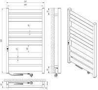 Uscător de prosoape Laris Atlant Premium CK10 500x900 Elektric L imaginea #2 — magazin online Desire.md