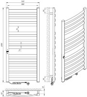 Uscător de prosoape Laris Atlant Premium CK14 500x1200 Elektric L imaginea #3 — magazin online Desire.md