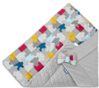 Plic pentru bebeluși Sensillo Velvet Wrap Puzzle Grey (4232)