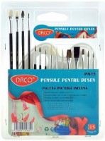 Set pensule pentru desen Daco 15pcs (PN15)