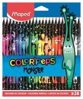 Creioane colorate Maped Black Monster 24pcs