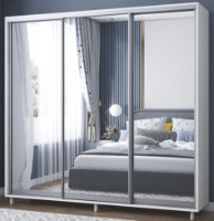 Шкаф-купе Mobildor-Lux Aron 240x220 (8681 Alb Briliant)