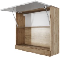 Настенный шкаф SV-Мебель Ницца 800 Галифакс Табак/Белый Глянец