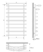 Uscător de prosoape Laris Cascade P7 400х700 imaginea #2 — magazin online Desire.md