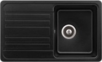 Chiuvetă de bucătărie Aquasanita Helika Notus SQ101 Black metallic