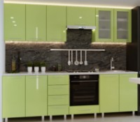 Bucătărie Bafimob Iulia (High Gloss) 2.6m Green