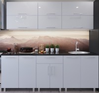 Кухонный гарнитур Bafimob Modern (High Gloss) 2.0m no glass White