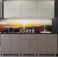 Bucătărie Bafimob Modern (High Gloss) 2.4m no glass Beige/Cappuccino