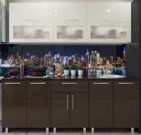 Bucătărie Bafimob Modern (High Gloss) 2.2m glass Brown/Beige