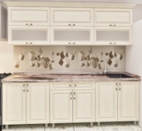 Bucătărie Bafimob Modern MDF 2.0m glass Alebastr