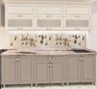 Bucătărie Bafimob Modern MDF 2.2m glass Dub Konkordiya/Alebastr