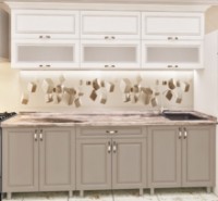 Bucătărie Bafimob Modern MDF 2.2m glass Dub Polyarnyi/Dub Konkordiya