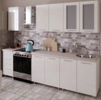 Кухонный гарнитур Bafimob Lena (High Gloss) 1.6m Beige