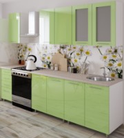 Bucătărie Bafimob Lena (High Gloss) 2.0m Green