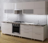 Кухонный гарнитур Bafimob Blum (High Gloss) 2.8m Beige
