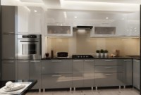Bucătărie Bafimob Corner (High Gloss) 4.1x0.9m Eco +ball closer Grey/White
