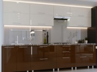 Bucătărie Bafimob Quadro (High Gloss) 3.0m +tandembox Beige/Brown
