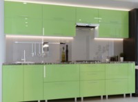 Bucătărie Bafimob Quadro (High Gloss) 3.0m Green