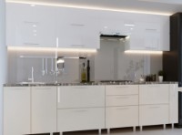 Bucătărie Bafimob Quadro (High Gloss) 3.0m White/Beige