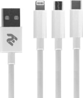 USB Кабель 2E USB 3 in 1 1.2m White (2E-CCMTLAB-WT)