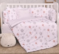 Lenjerie de pat pentru copii Lorelli Lily Ranforce Grey Baloons (20800145301)