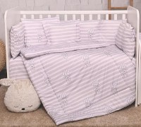 Lenjerie de pat pentru copii Lorelli Lily Ranforce Grey Striped (20800145401)