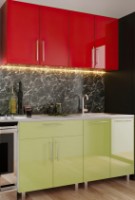 Bucătărie Bafimob Mini (High Gloss) 1.2m Red/Green